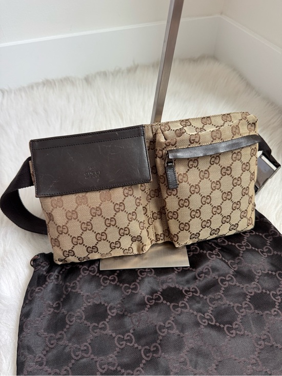 Gucci Handbags - Authentic Gucci monogram canvas waist pouch belt bum bag